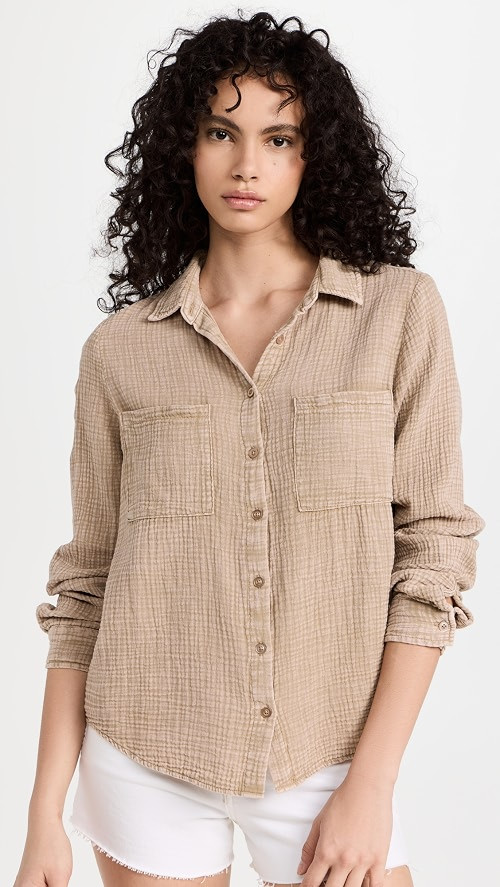 Kaili Button Up Gauze Top | Shopbop