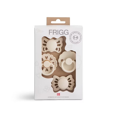 FRIGG Baby's First Pacifier Floral Heart (Cream) 4-Pack | Target