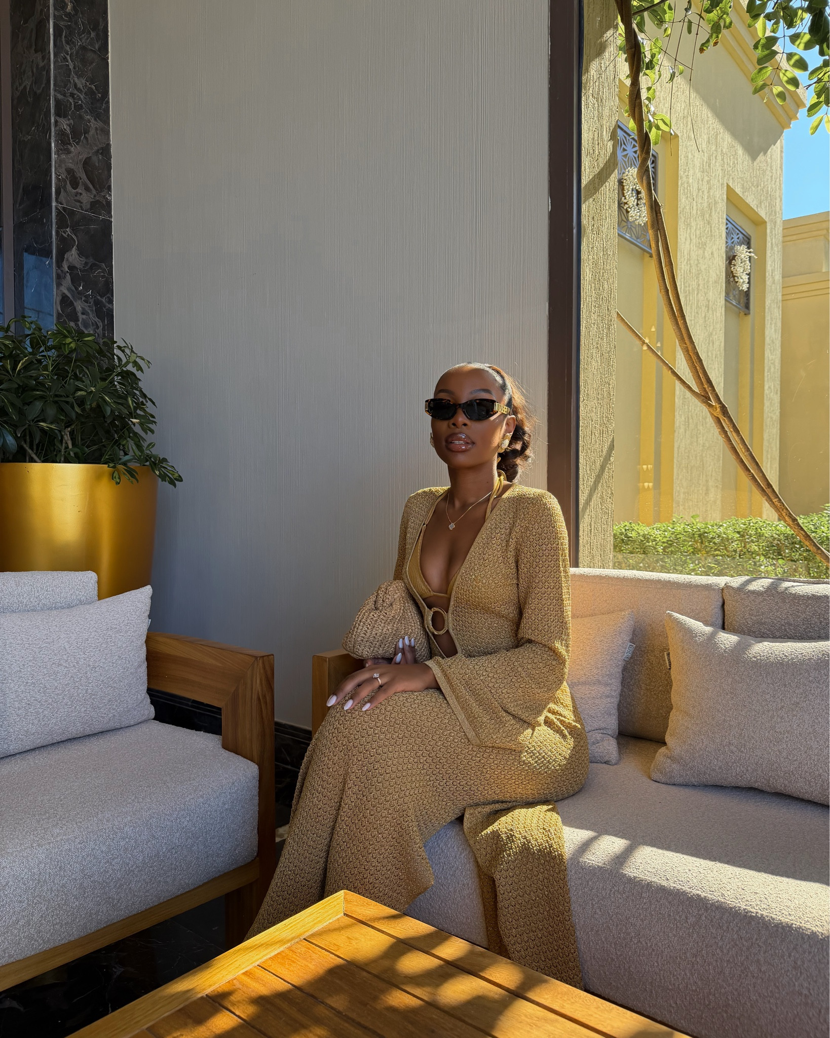 Escaped for some winter sun ☀️ 
I’m wearing a size small but could’ve gone XS with the dress as the gold has a lot of room x

Holiday outfit, beach club outfit, beach coverup 

#LTKstyletip #LTKswimwear #LTKuk