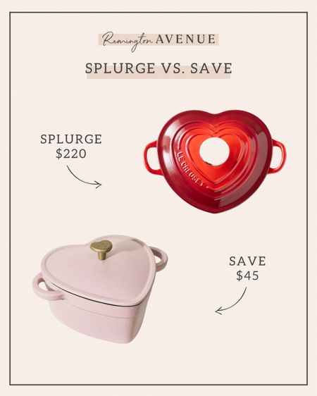 It’s doesn’t get much cuter than a heart shaped Dutch oven! Check out this splurge vs save!

#dutchoven #lecreuset

#LTKhome