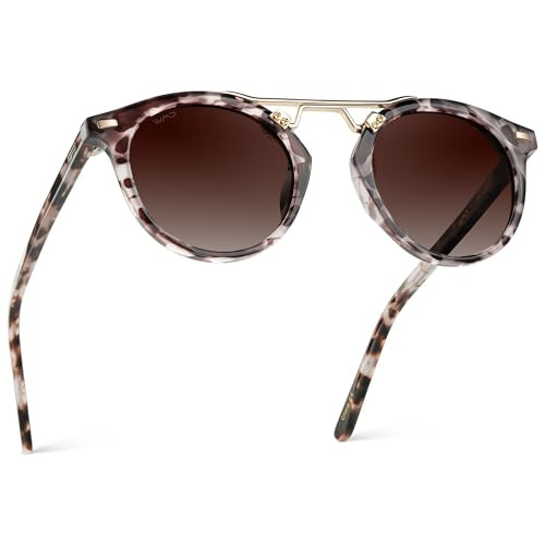 WearMe Pro Skyler Women's Polarized Sunglasses, Double-Bridge Round, UV400 | Shatter-Resistant Le... | Amazon (US)