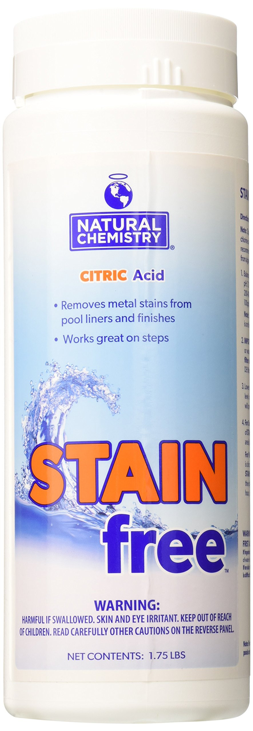 Natural Chemistry Stain Free, 1.75 lb, 100% Citric Acid, Eliminates Metal Stains and Effective on... | Amazon (US)