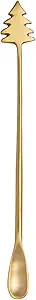 Creative Co-Op Brass Cocktail Spoon with Christmas Tree Handle | Amazon (US)