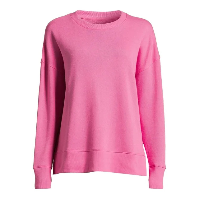 Time and Tru Women's High Low Pullover Sweatshirt, Sizes S-3XL - Walmart.com | Walmart (US)