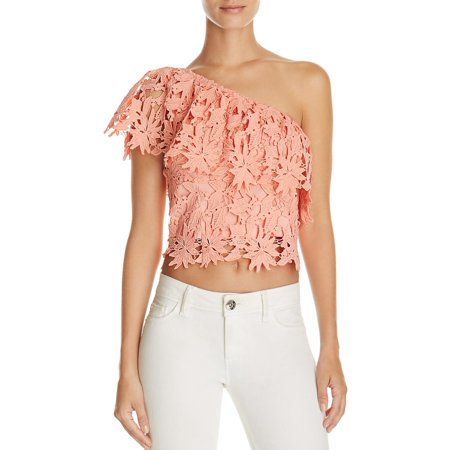 Lush Womens Lace Popover Crop Top | Walmart (US)