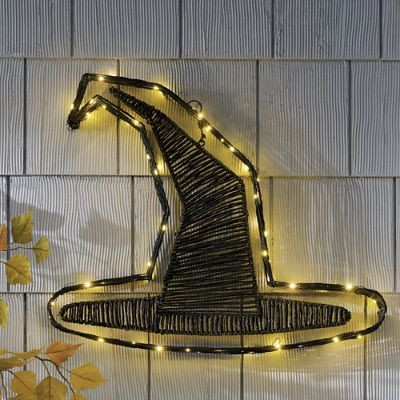 Pre-lit Hanging Witch Hat | Grandin Road | Grandin Road