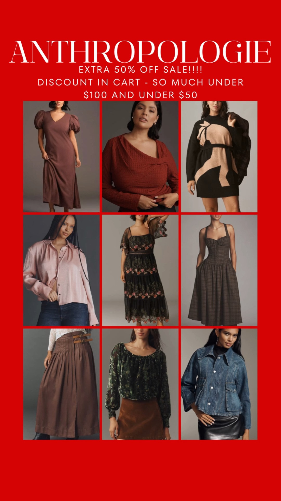 Anthropologie sale! Take an ADDITIONAL 50% off in cart!!

#LTKHoliday #LTKFindsUnder50 #LTKSaleAlert