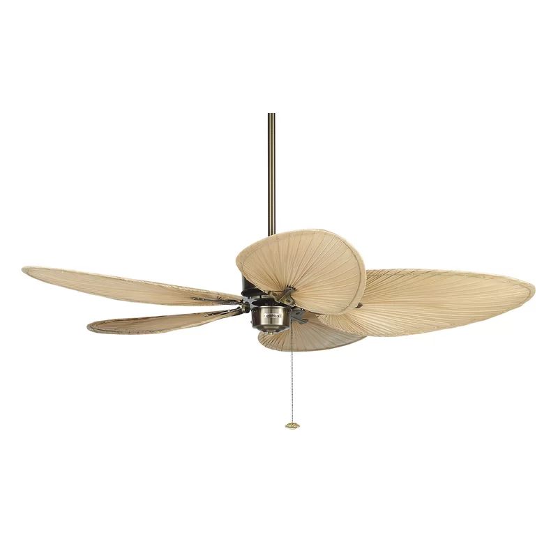 Islander 5 - Blade Leaf Blade Ceiling Fan with Pull Chain | Wayfair Professional