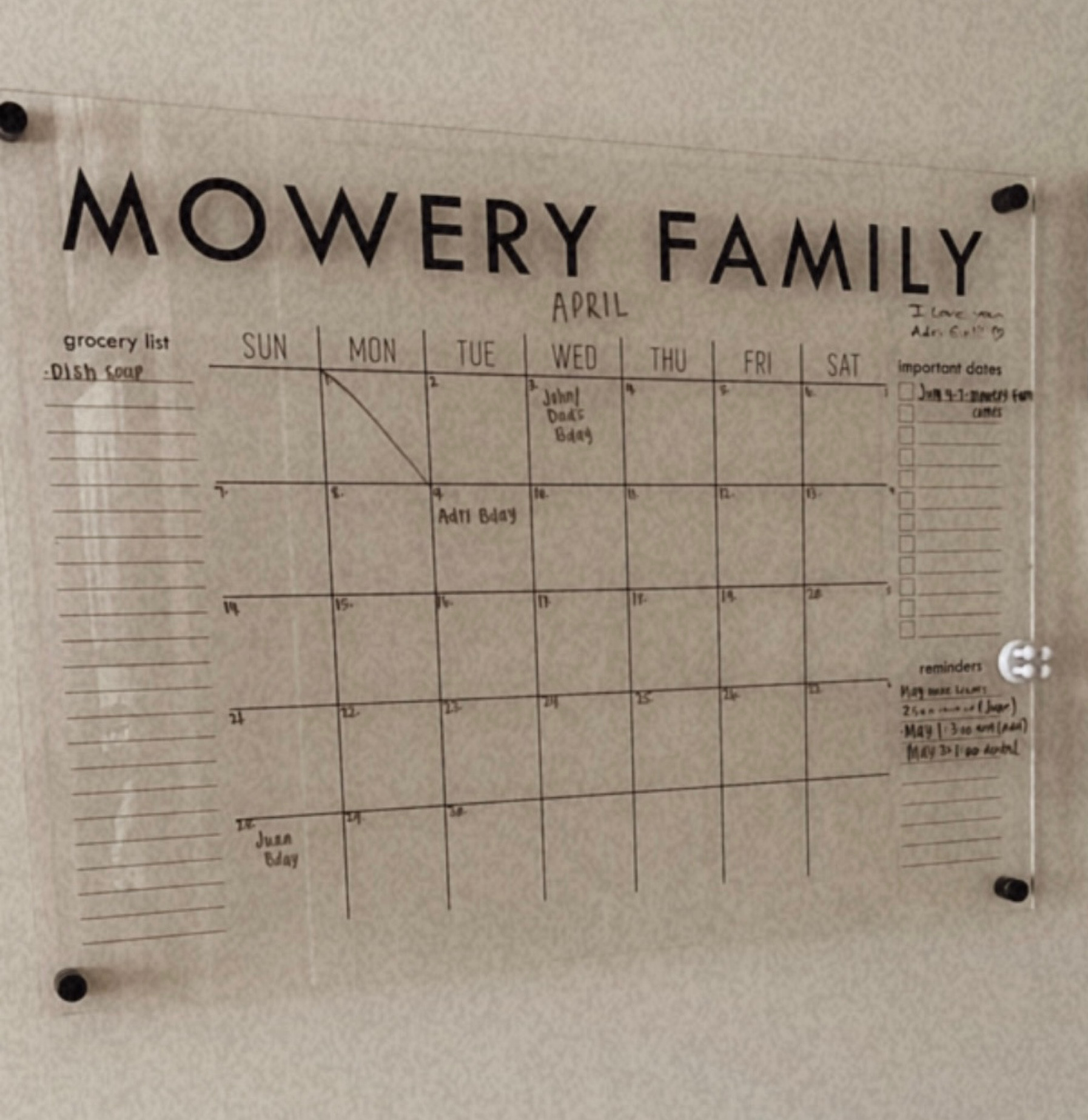 Acrylic calendar !

#LTKfindsunder100 #LTKsalealert #LTKhome