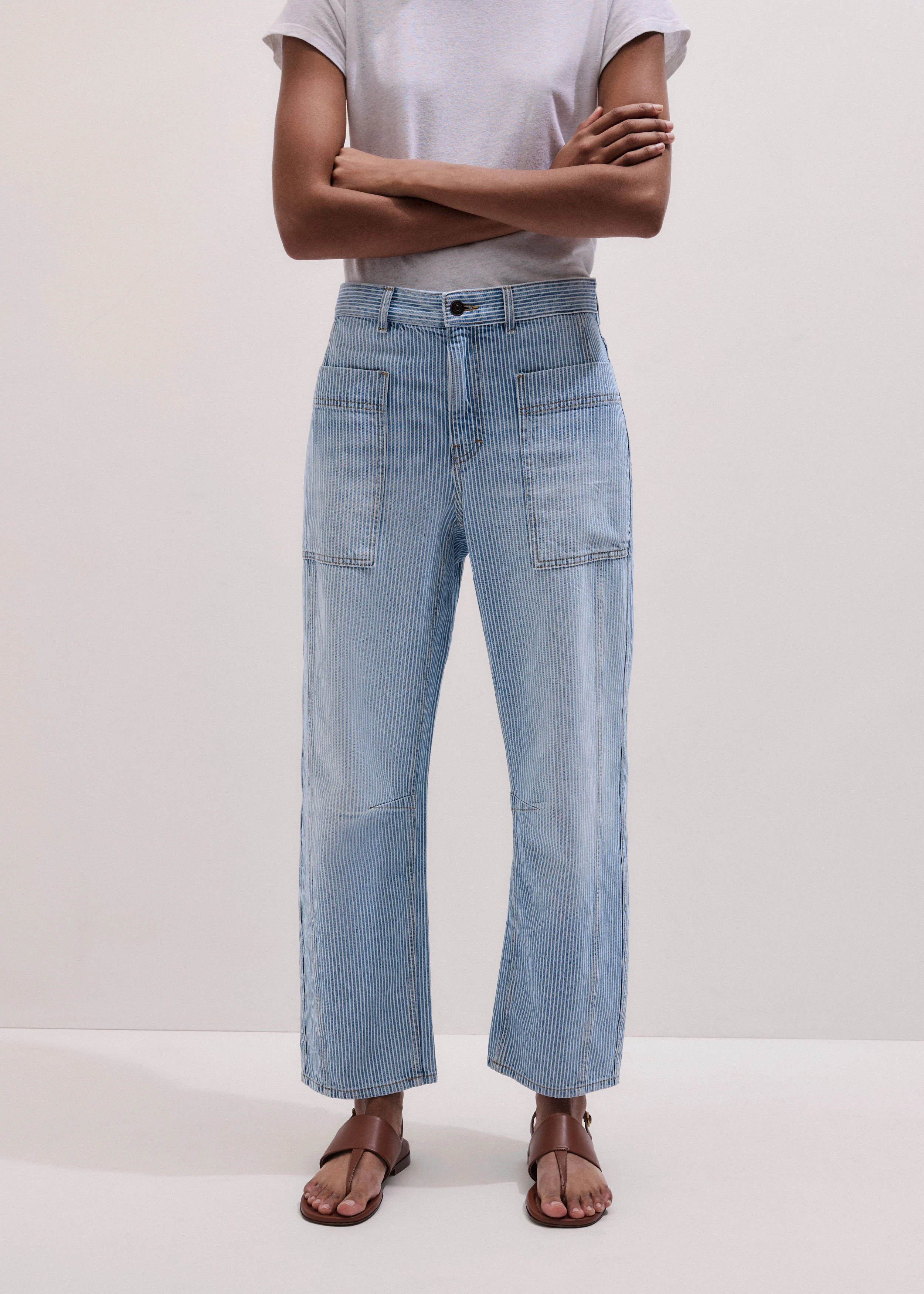 Engineered Jean Micro Stripe Denim | ME+EM Global (Excluding US)