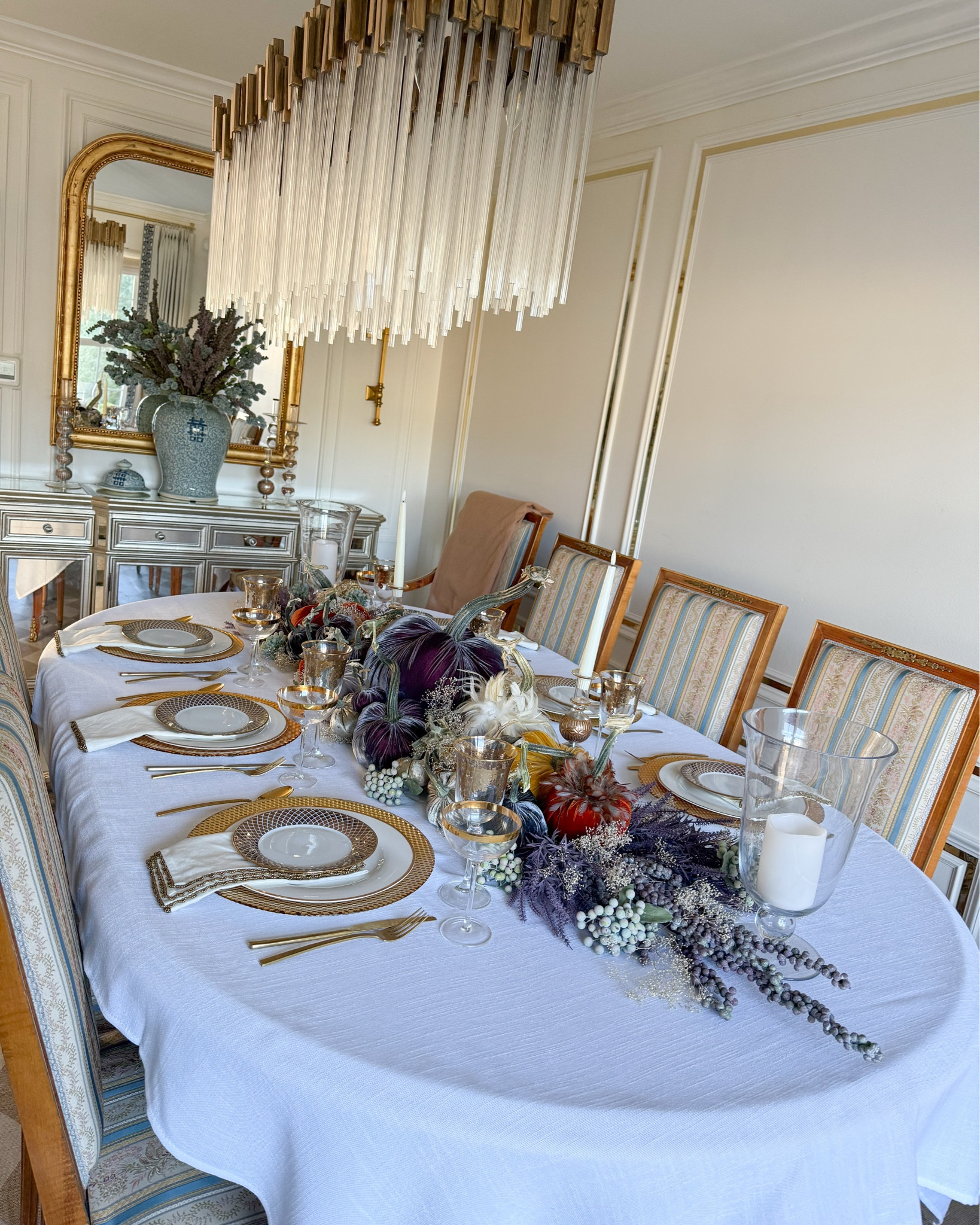 This year I added these velvet pumpkins in moody fall colors and I am loving them! Along with these gold tones that remind me of the dry leaves that cover the trees and ground, creating a beautiful and colorful landscape. 

I linked all these beautiful pumpkins in my LTK shop, you can shop directly from here. 

#a d #hotskwash #luxeathome #velvetpumpkins #tabletopstyling #fallhomedecor #timelessinteriors #timelessluxury #classichome

#LTKStyleTip #LTKSeasonal #LTKHome