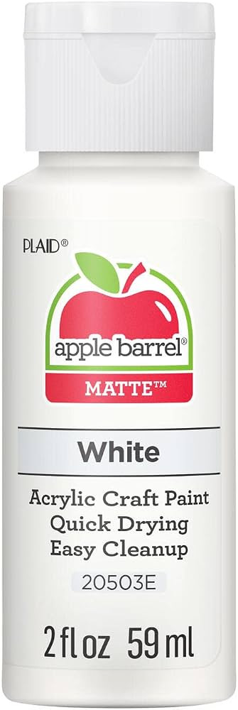 Apple Barrel Acrylic Paint in Assorted Colors (2 Ounce), 20503 White | Amazon (US)