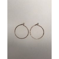 Tiny 18k white gold hammered hoop earrings | Etsy (US)