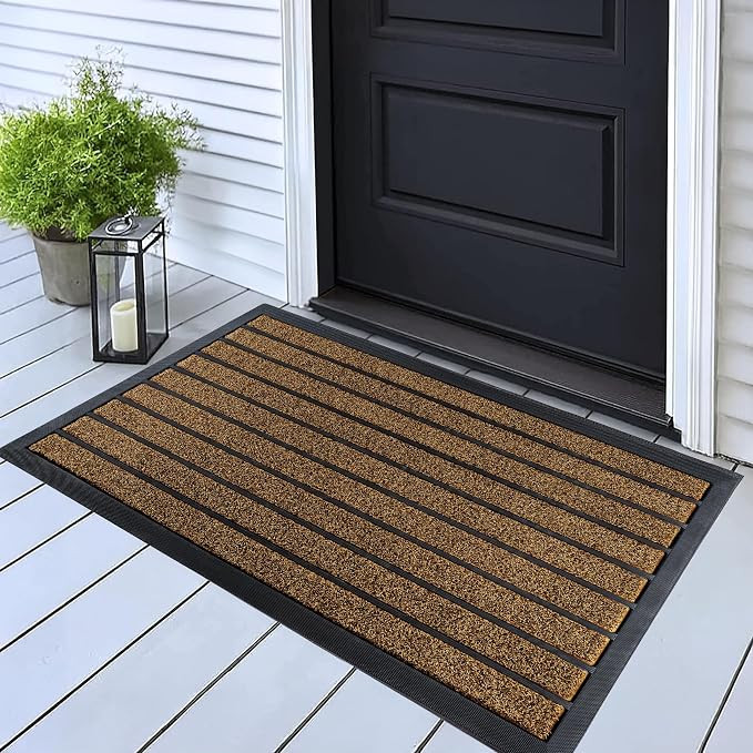 ubdyo Extra Durable Door Mat Outside Entrance (32" x 20", Bright Brown) | Stain Fade Resistant, D... | Amazon (US)