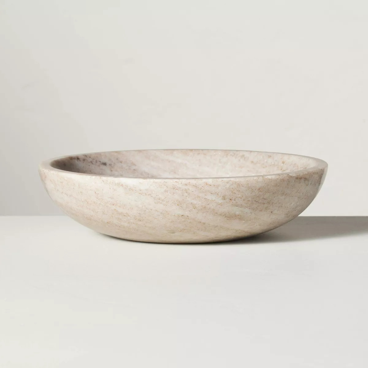 27oz Marble Fruit Bowl Warm Beige - Hearth & Hand™ with Magnolia: Shallow Round Design, Kitchen... | Target