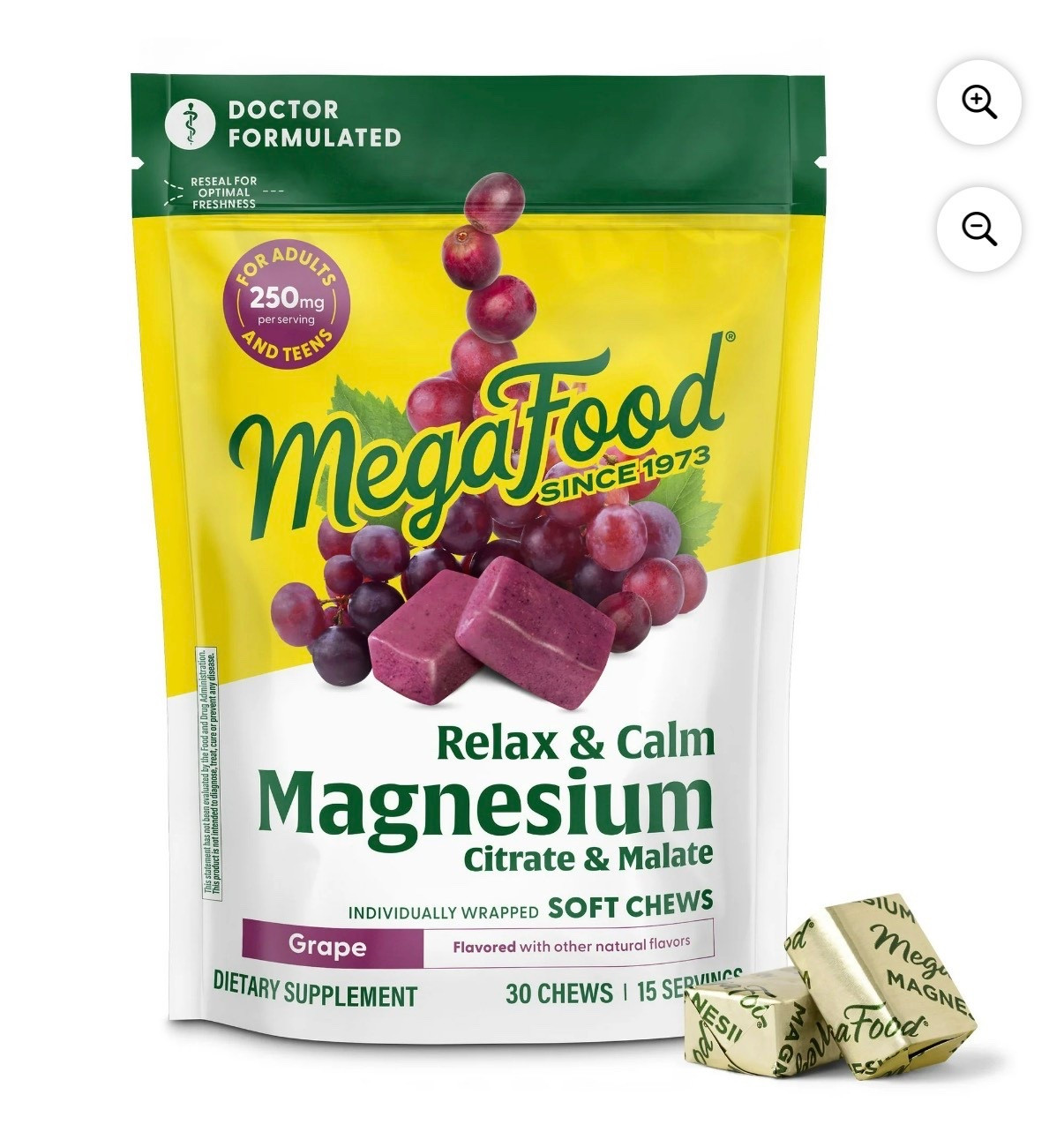 MegaFood Relax + Calm Magnesium Soft Chews - Citrate & Malate - Grape Flavor - 15 Servings

Walmart