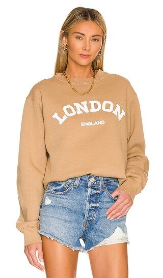 London Crewneck Sweatshirt in Tan | Revolve Clothing (Global)