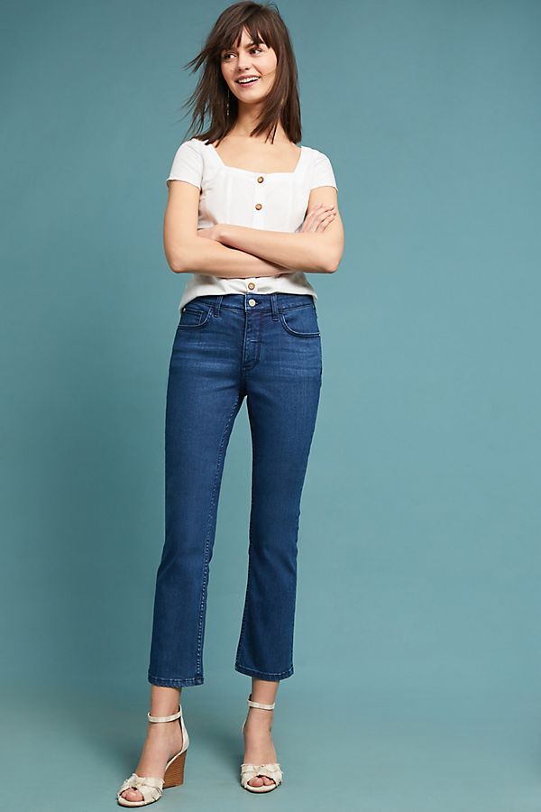 Pilcro High-Rise Cropped Bootcut Jeans | Anthropologie (US)