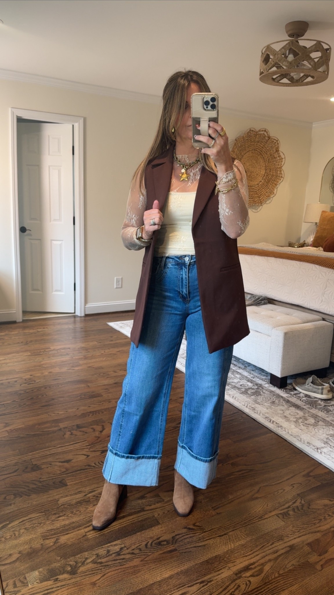 Mixing textures for a look that feels polished but never too serious. #40PlusStyle #OOTD 

#LTKSeasonal #LTKStyleTip #LTKOver40