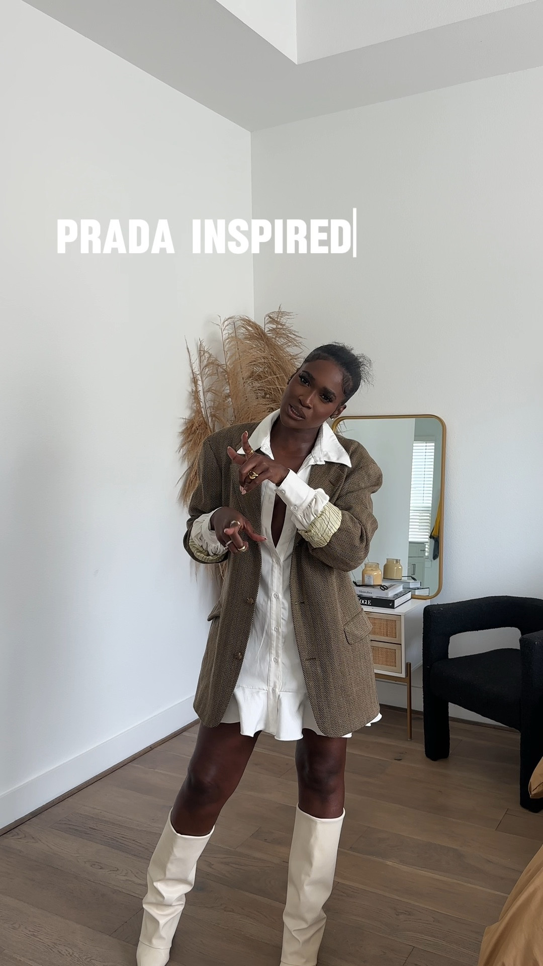 Prada inspired fall outfit 