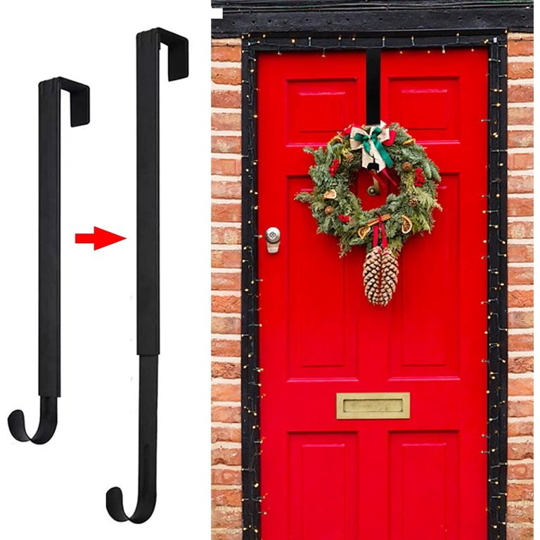 SUSWIM Wreath Hanger for Front Door, Adjustable Wreath Hanger from 15 to 25 Inches Wreath Hanger,... | Walmart (US)