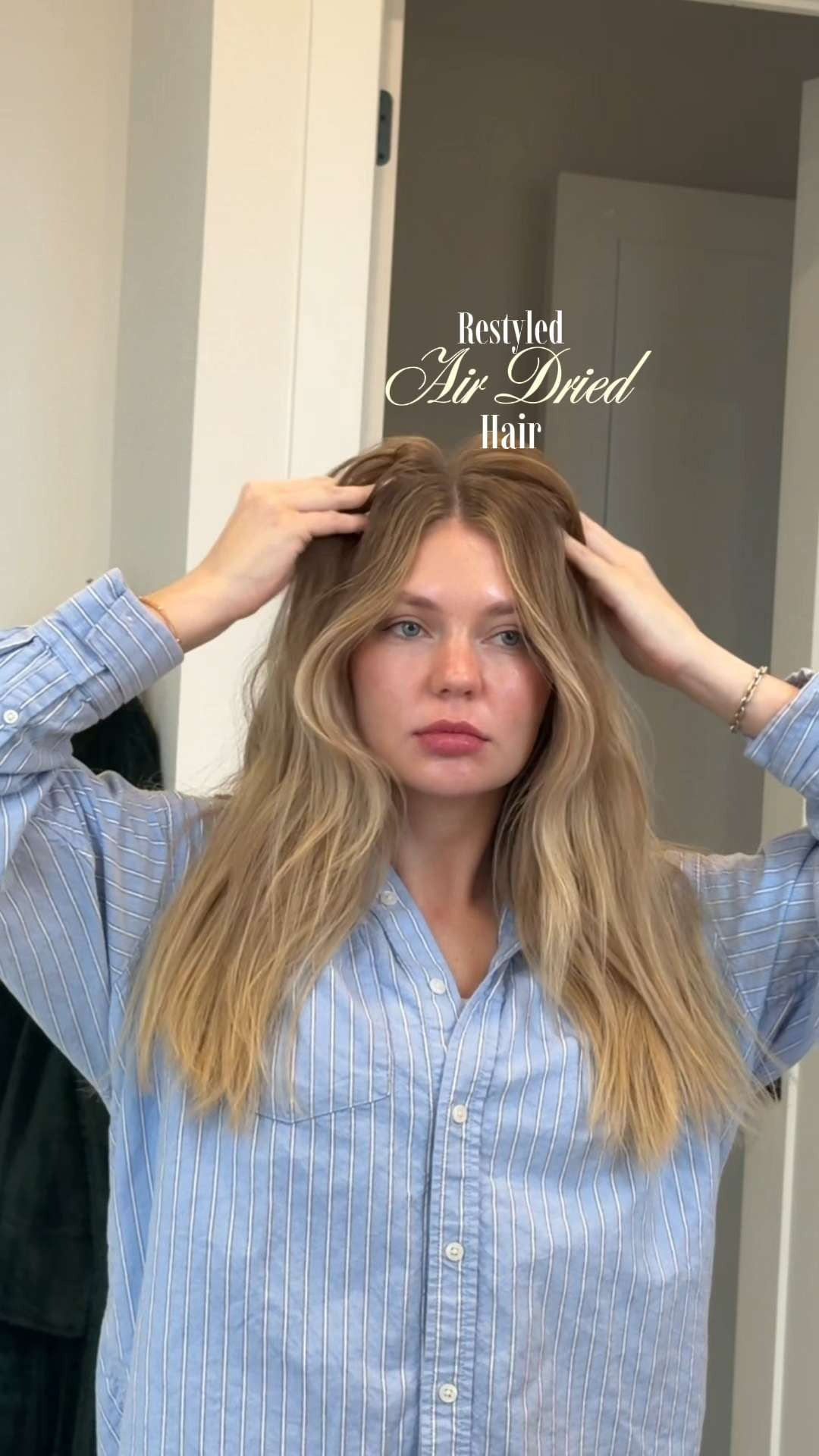 How I re-style my air dried hair!  

 