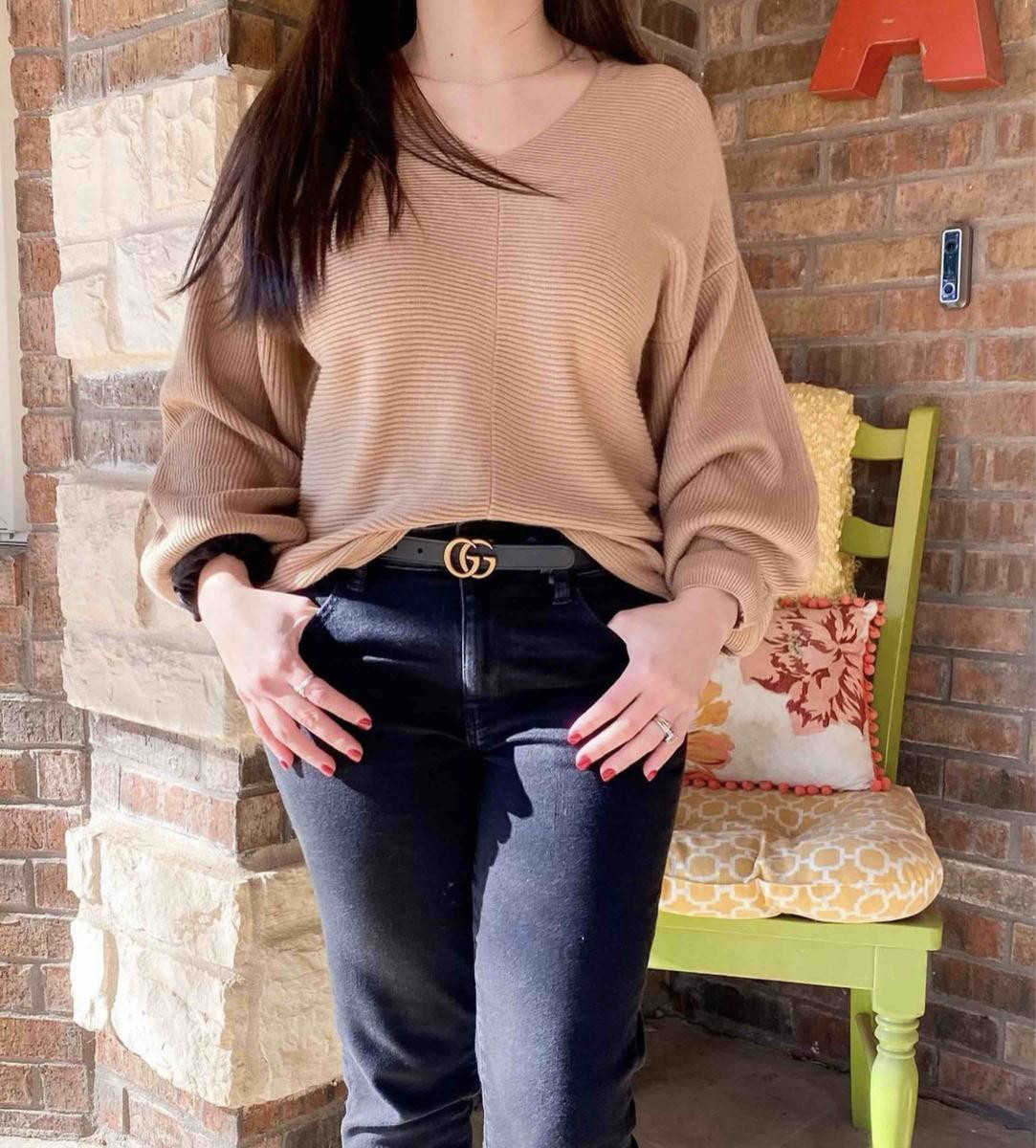 In this trend-right cotton-blend sweater, a dropped shoulder enhances the dramatic balloon sleeve... | Nordstrom