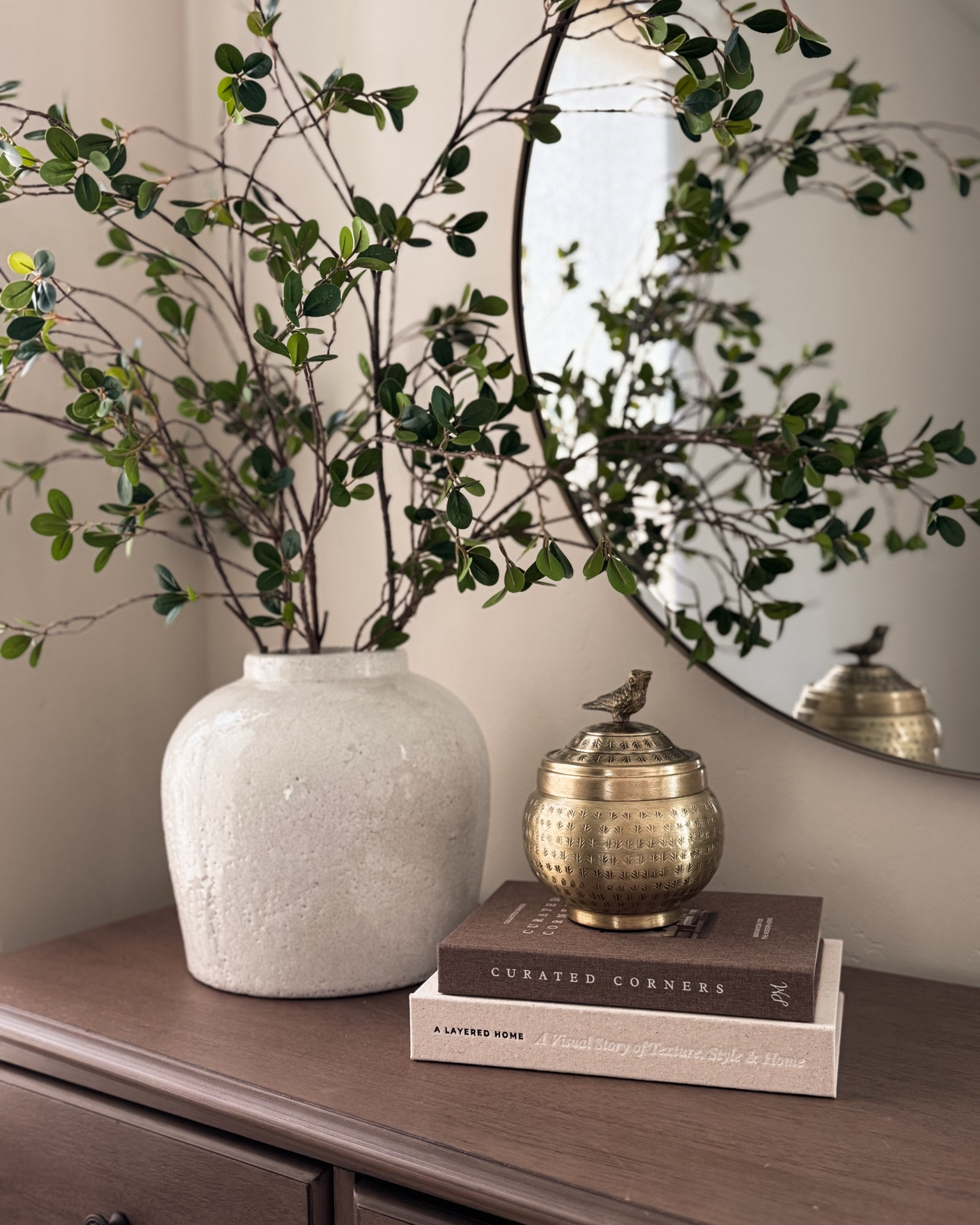 Amazon decor pieces that are a 10/10 for styling your dresser ✨ Faux books for height and layering, soft greenery to bring it to life, and gold accents + candlesticks for that warm, elevated glow. It’s all about mixing textures and creating that effortless, designer look without overdoing it.
Save this for your next styling moment 🤎 #amazonhome #dresserdecor #modernorganic #luxeforless #homestyling #neutralhome

#LTKHome #LTKselfcare