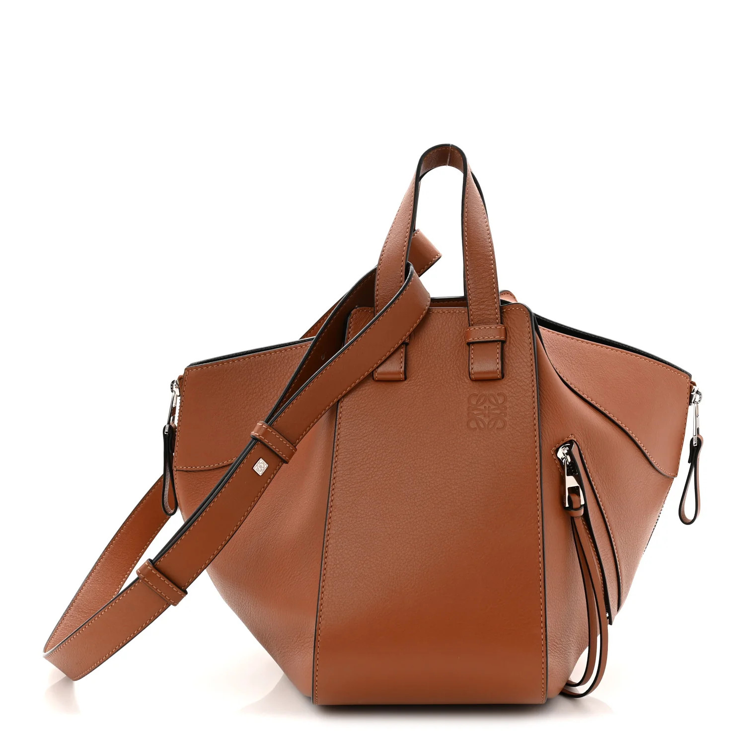 Loewe Calfskin Small Hammock Shoulder Bag Tan | FASHIONPHILE (US)