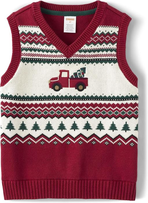 Gymboree Boys and Toddler V-Neck Cable Knit Sweater Vest | Amazon (US)