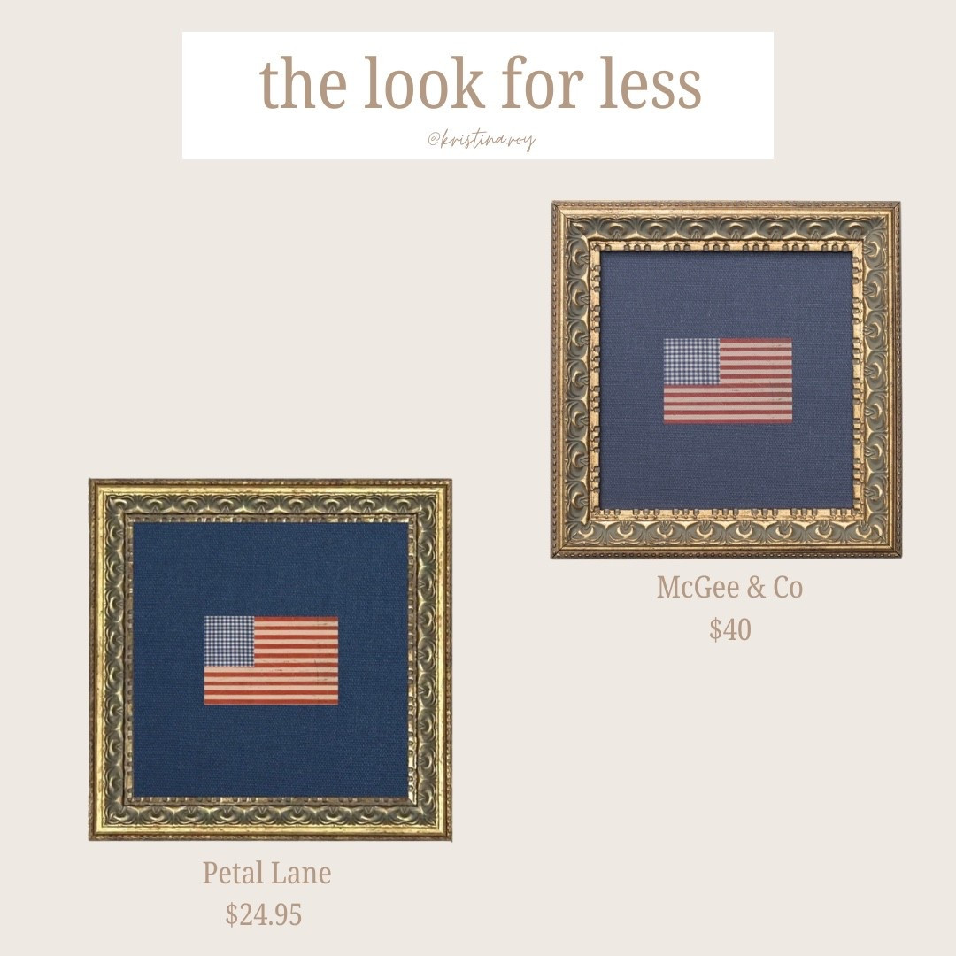 I wanted to share with you guys a major look for less! I found the McGee & Co Americana Flag art at Petal Lane for a lot less! It’s the same dimensions, too! Petal Lane actually has a few different size options too!

#LTKHome #LTKSaleAlert
