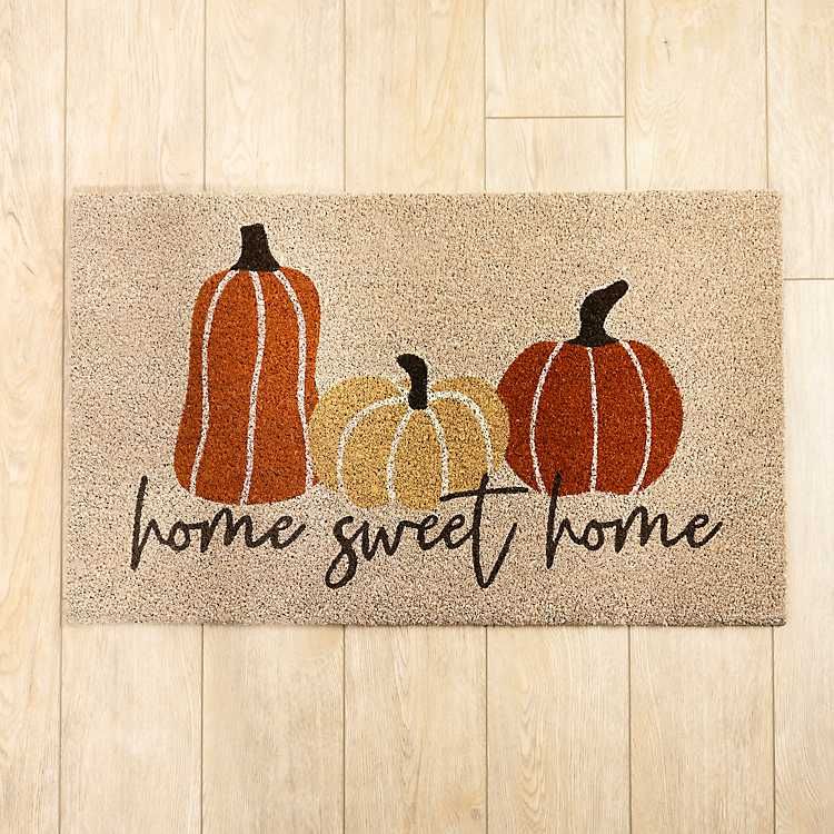 New! Home Sweet Home Pumpkins Coir Doormat | Kirkland's Home