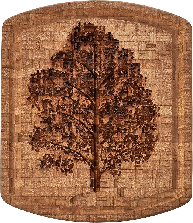 Amazon.com: Totally Bamboo Family Tree Bamboo Carving Board with Etched Juice Groove, 19-1/2" x 1... | Amazon (US)