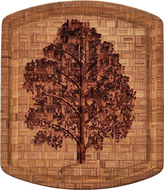 Amazon.com: Totally Bamboo Family Tree Bamboo Carving Board with Etched Juice Groove, 19-1/2" x 1... | Amazon (US)