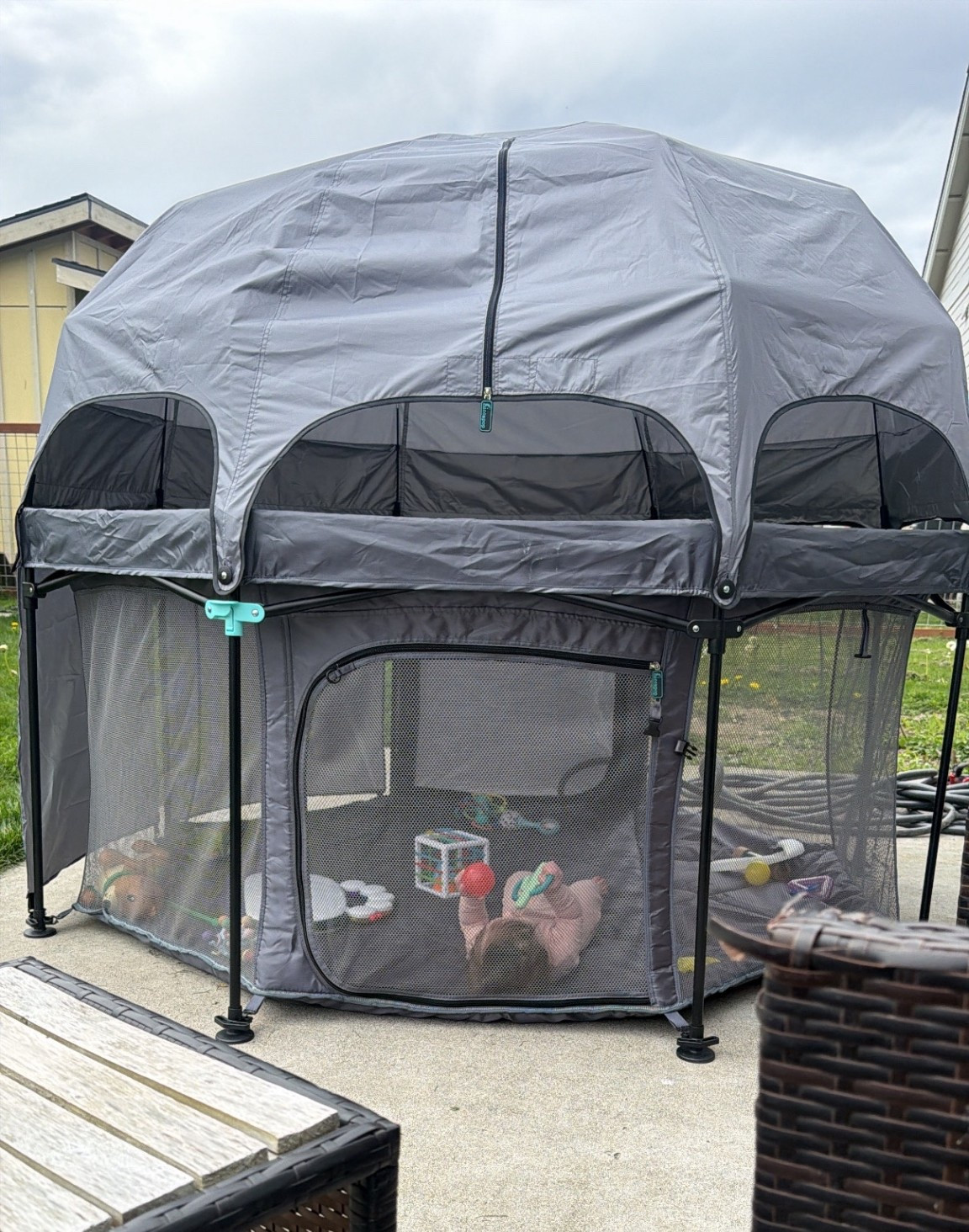 Love this outdoor play pen! It come with the removable dome that also has drop down sides  

#LTKBaby #LTKKids #LTKdayinmylife
