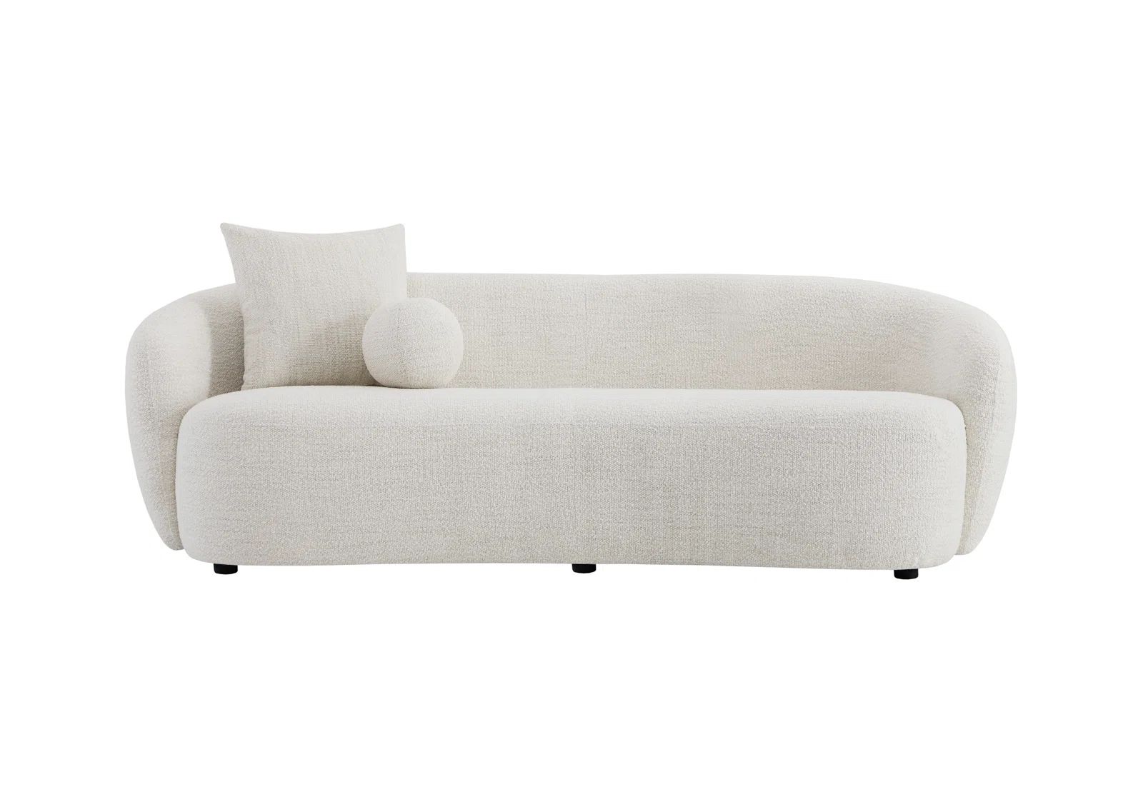 Heidemaria 89'' Boucle Upholstered Curved Sofa | Wayfair North America