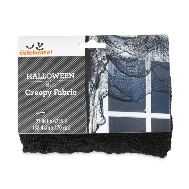 Way To Celebrate Halloween Freaky Fabric Decor - Black - 23 inch x 67 inch - Walmart.com | Walmart (US)