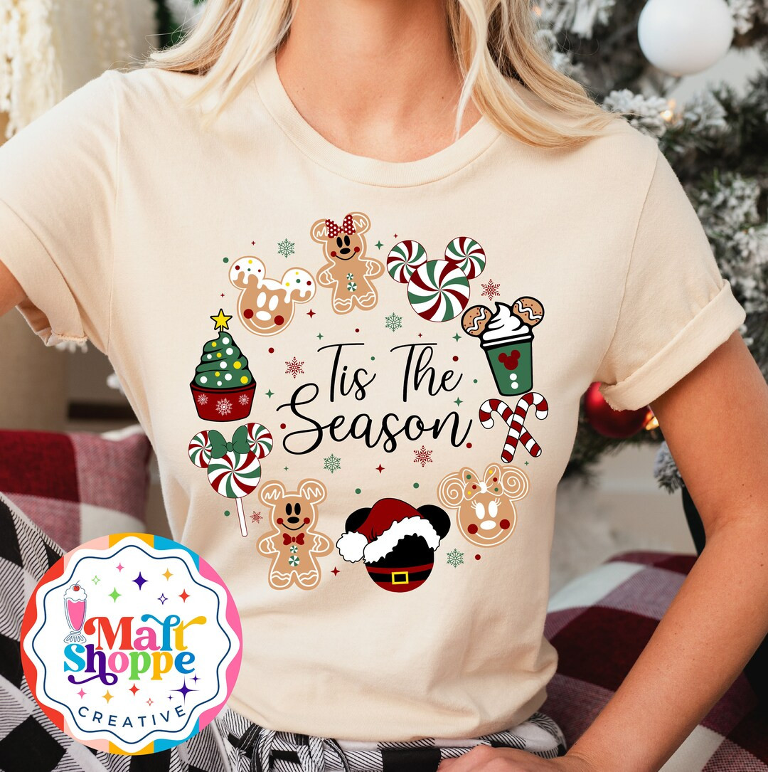 MALT SHOPPE Tis the Season Disney Christmas Holiday Snacks Treats Shirt - Etsy | Etsy (US)