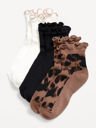 Ruffled Athletic Socks 3-Pack | Old Navy (US)