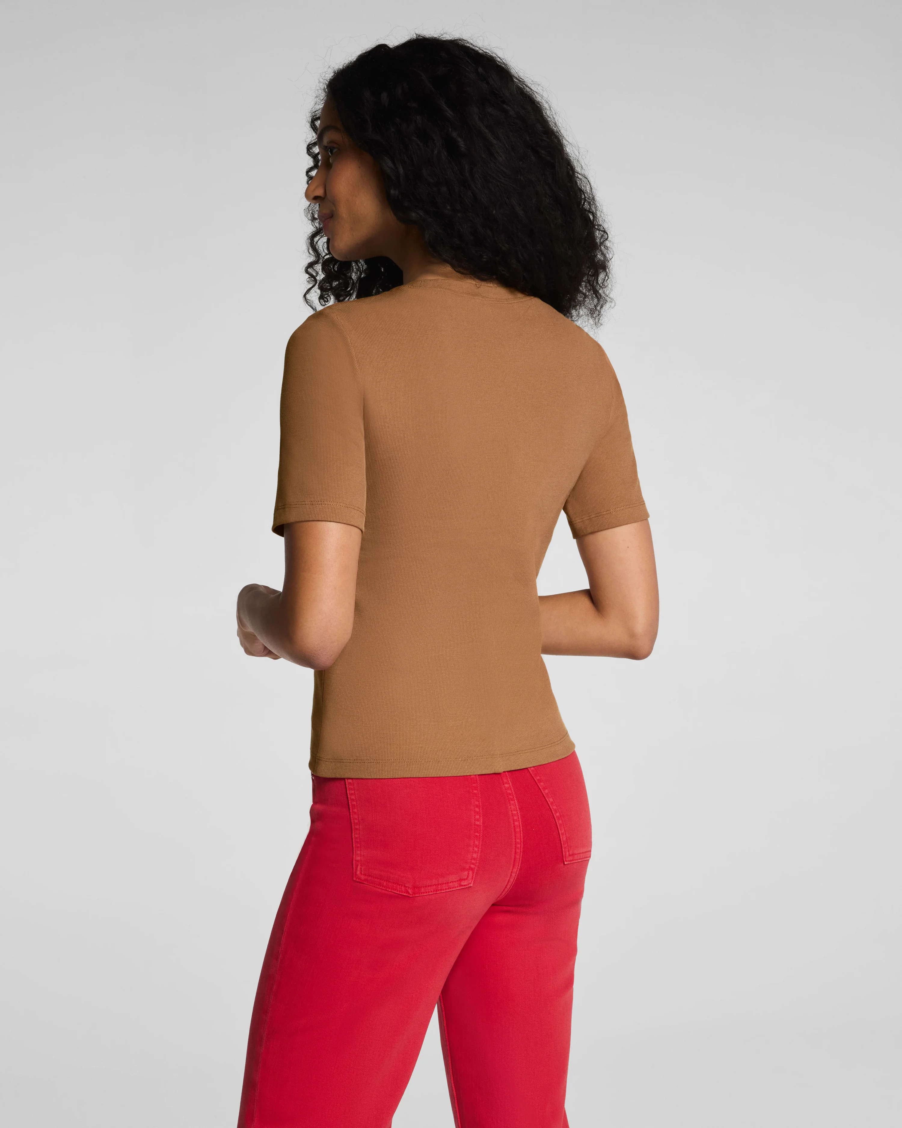 Ribbed Knit Crewneck Tee | Spanx