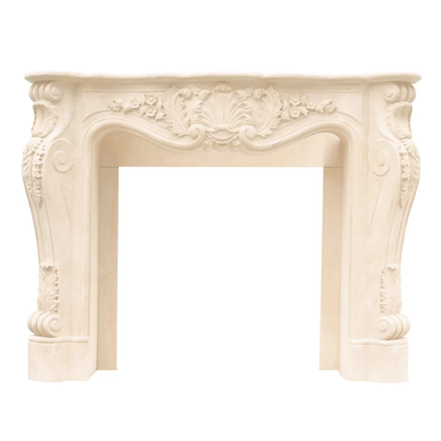 Designer Louis Cast Stone Fireplace Surround with Filler Panels | Wayfair North America