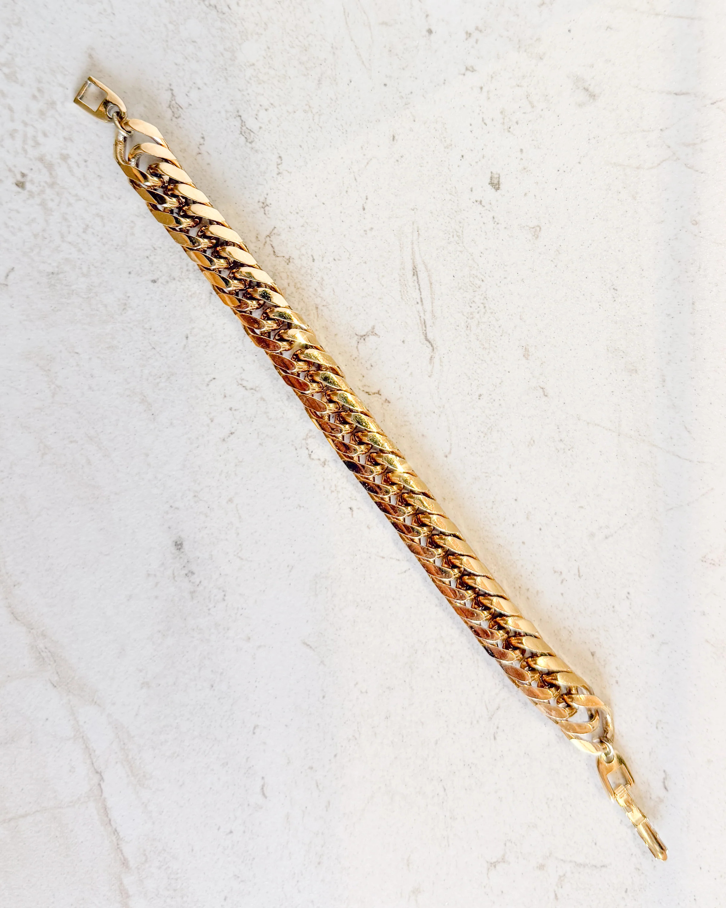Vintage Thick Gold Chain Bracelet | Care Tucker