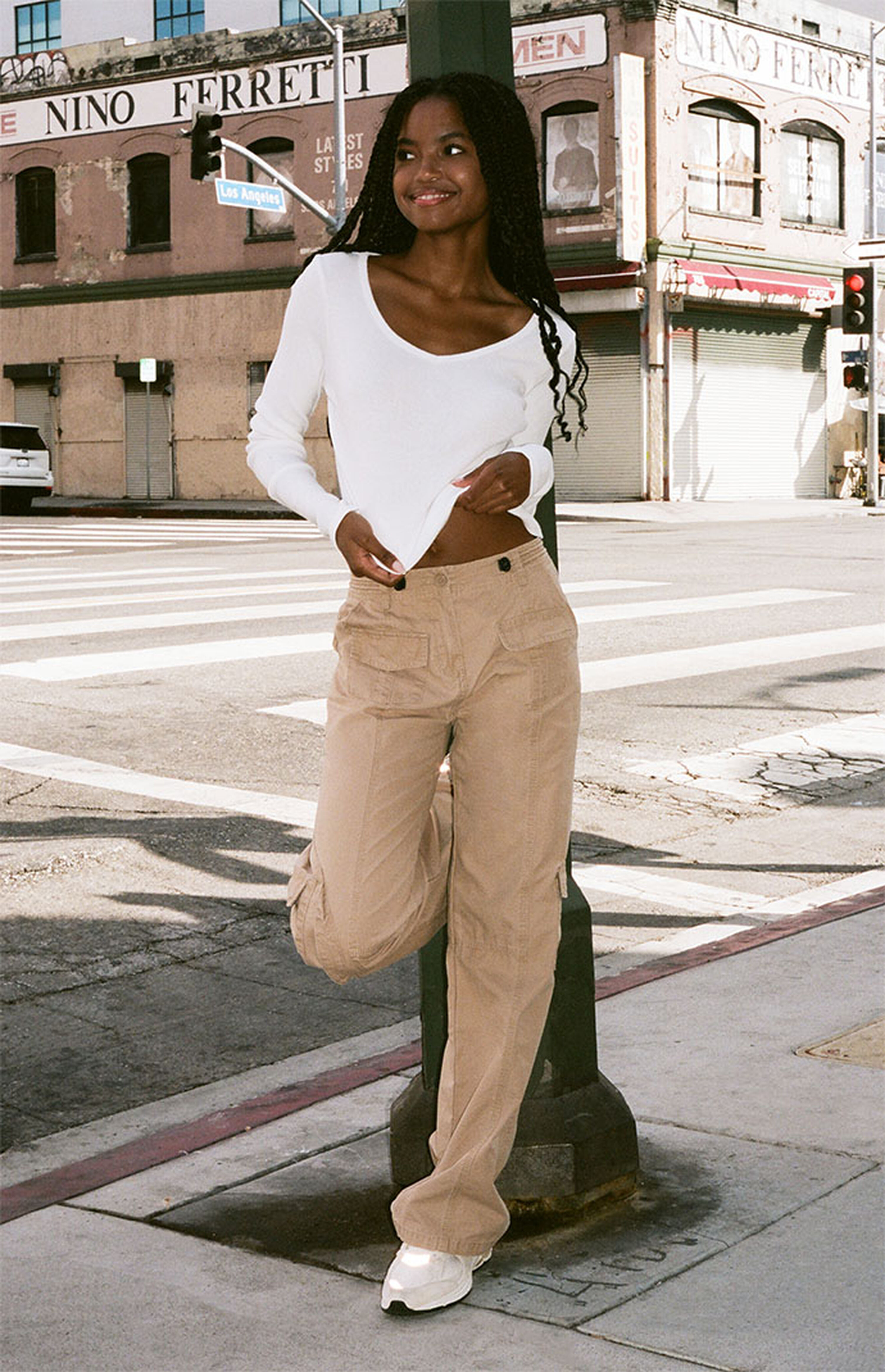 John Galt White Josephine Long Sleeve Top | PacSun