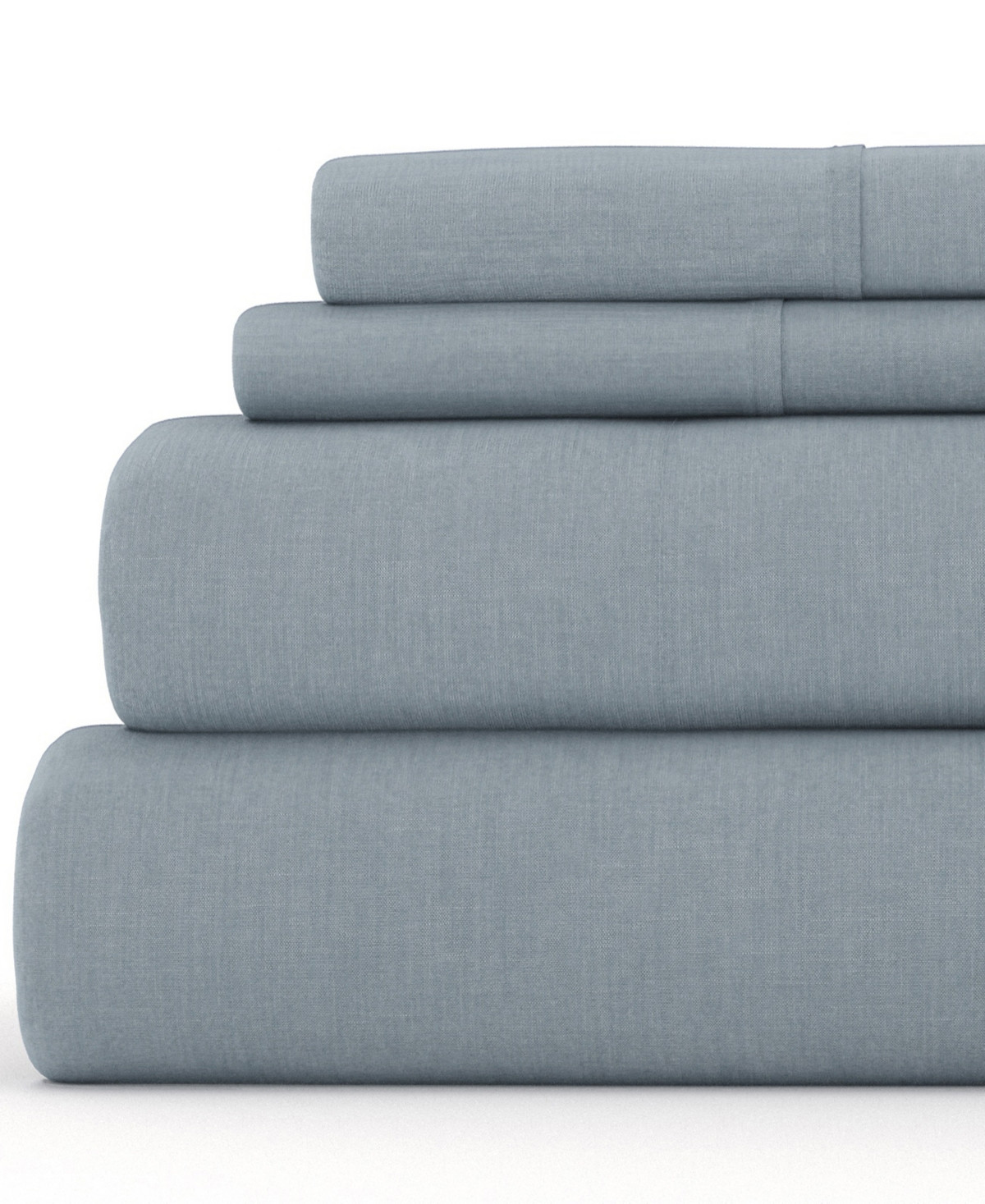ienjoy Home 300 Thread Count Linen Rayon From Bamboo Blend Deep Pocket 4-Pc. Sheet Set, Queen - Light Blue | Macy's