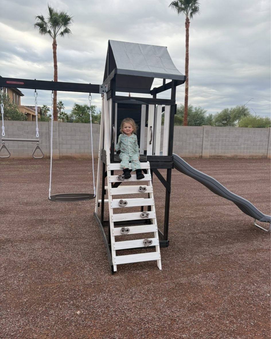 Santa brought Avery a Playset!!!