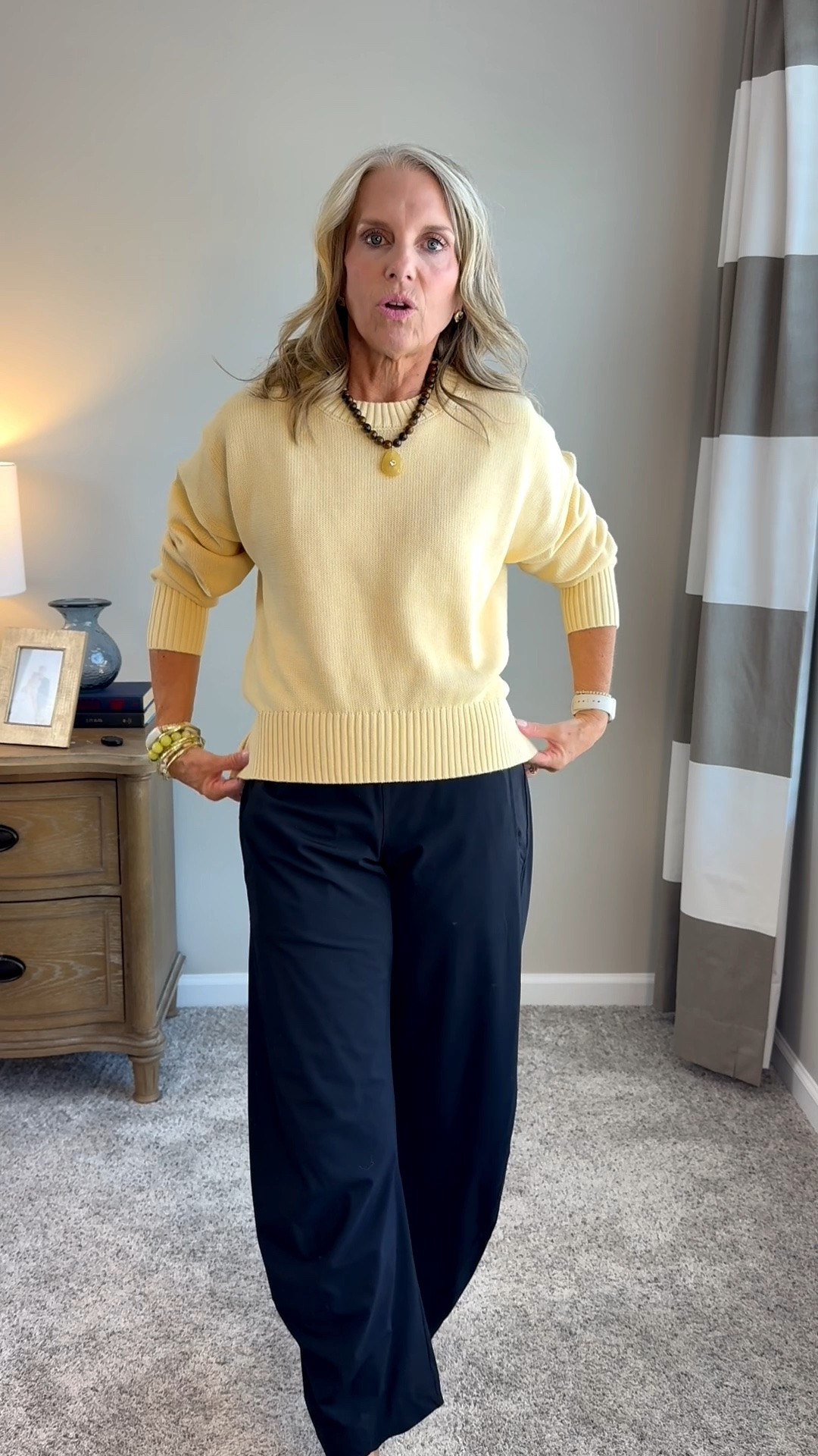 If you’re looking for an easy Button uniform, this is it. I could wear these pants and T-shirt every single day. I want them both in every color they come in. Wearing extra small shirt and size 4 pants.@Ruti  @Boden (US)

#LTKdayinmylife #LTKootd #LTKOver40