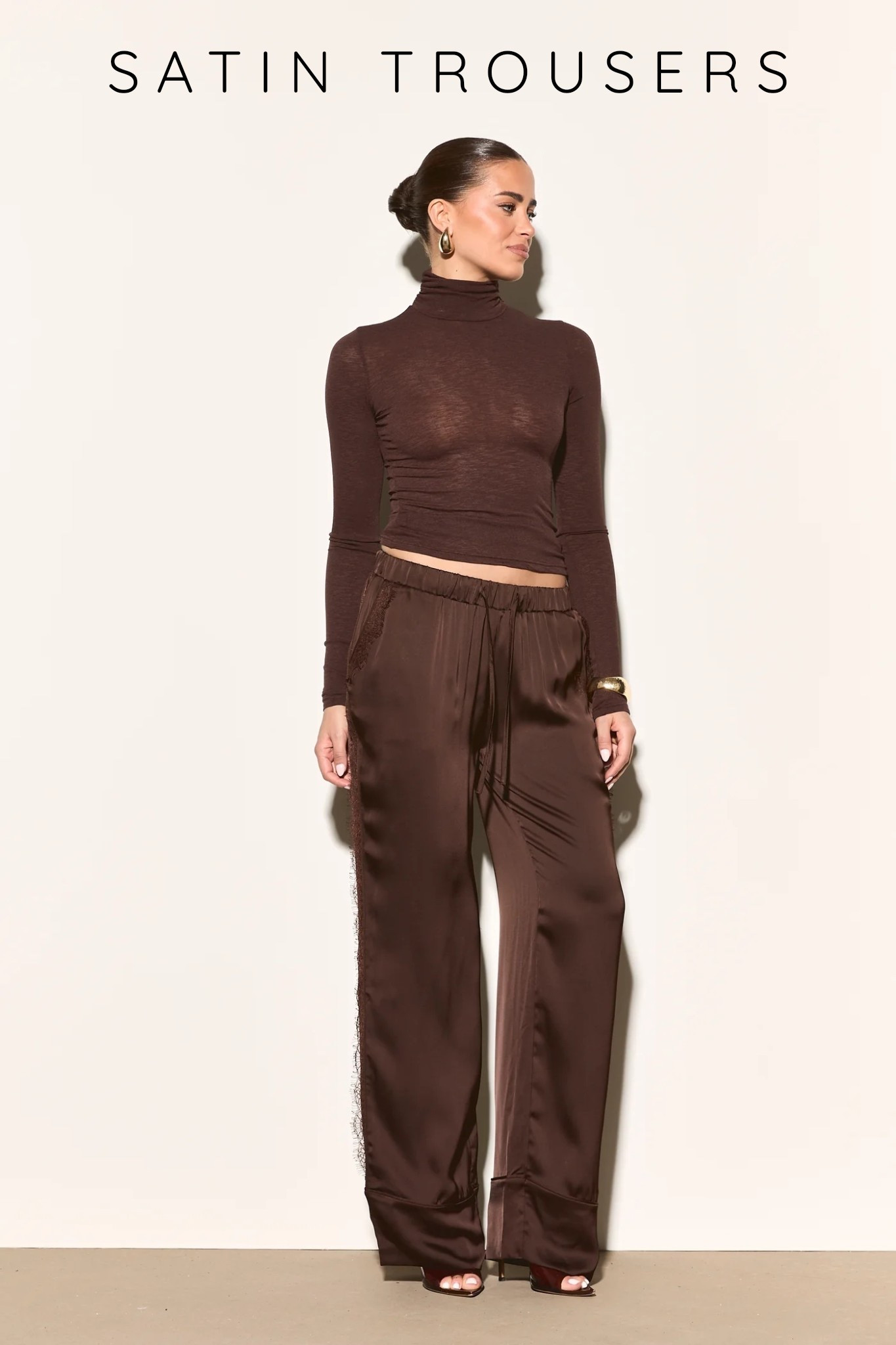 Brown Satin Trousers - found these gorg satin trousers and they’re in stock! Perfect for the holiday season 🤎

#satintrousers #christmasparty #satin 

#LTKfestive #LTKwinter #LTKpartywear