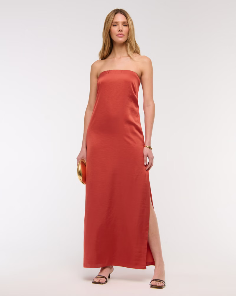 Strapless Slip Maxi Dress | Abercrombie & Fitch (US)