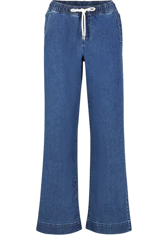 Wide Leg Jeans Mid Waist, Stretch | Bonprix DE