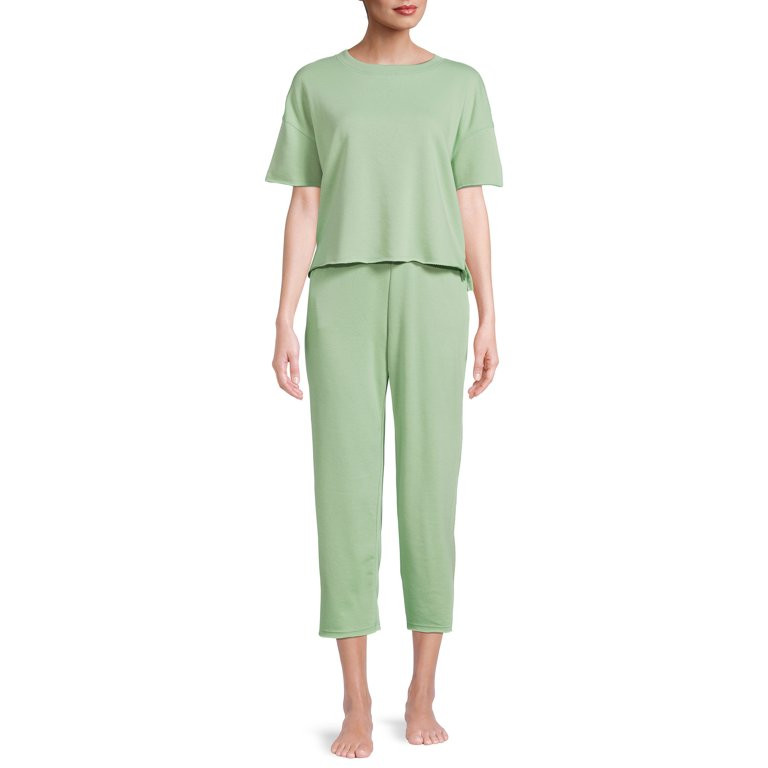 Secret Treasures Women's and Women's Plus Sleep Top and Pants, 2-Piece | Walmart (US)